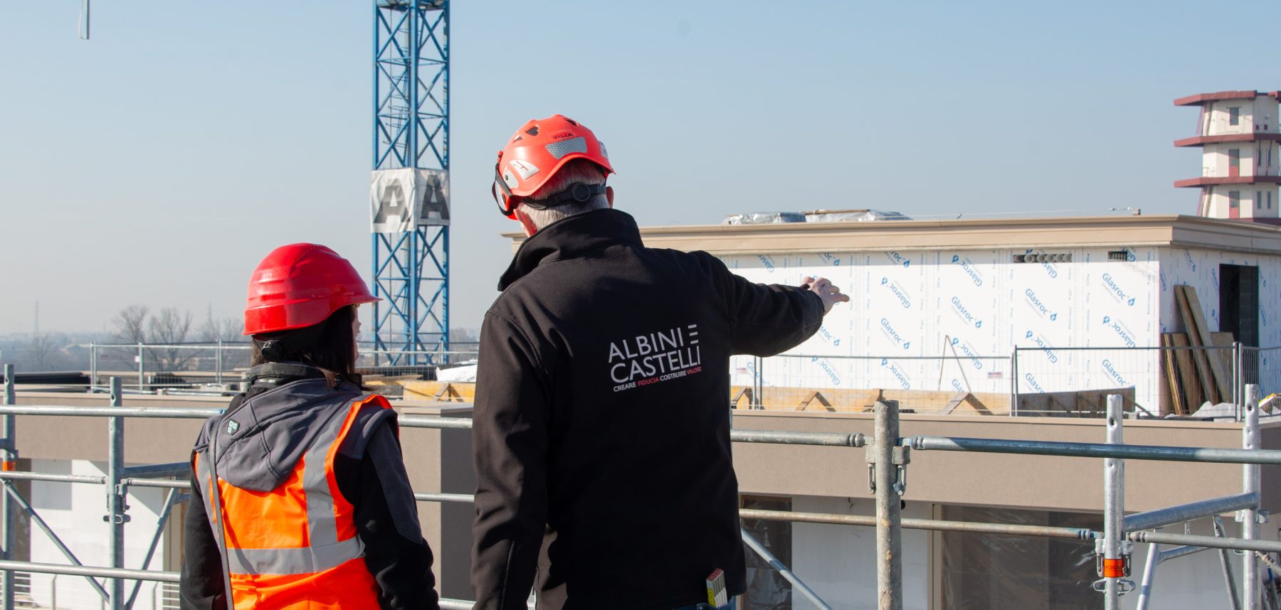 Tecnici Albini e Castelli in cantiere